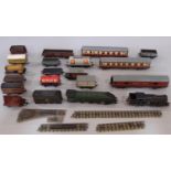 Collection of unboxed 00 gauge Hornby railway items including 4-6-2 'Mallard' locomotive with tender