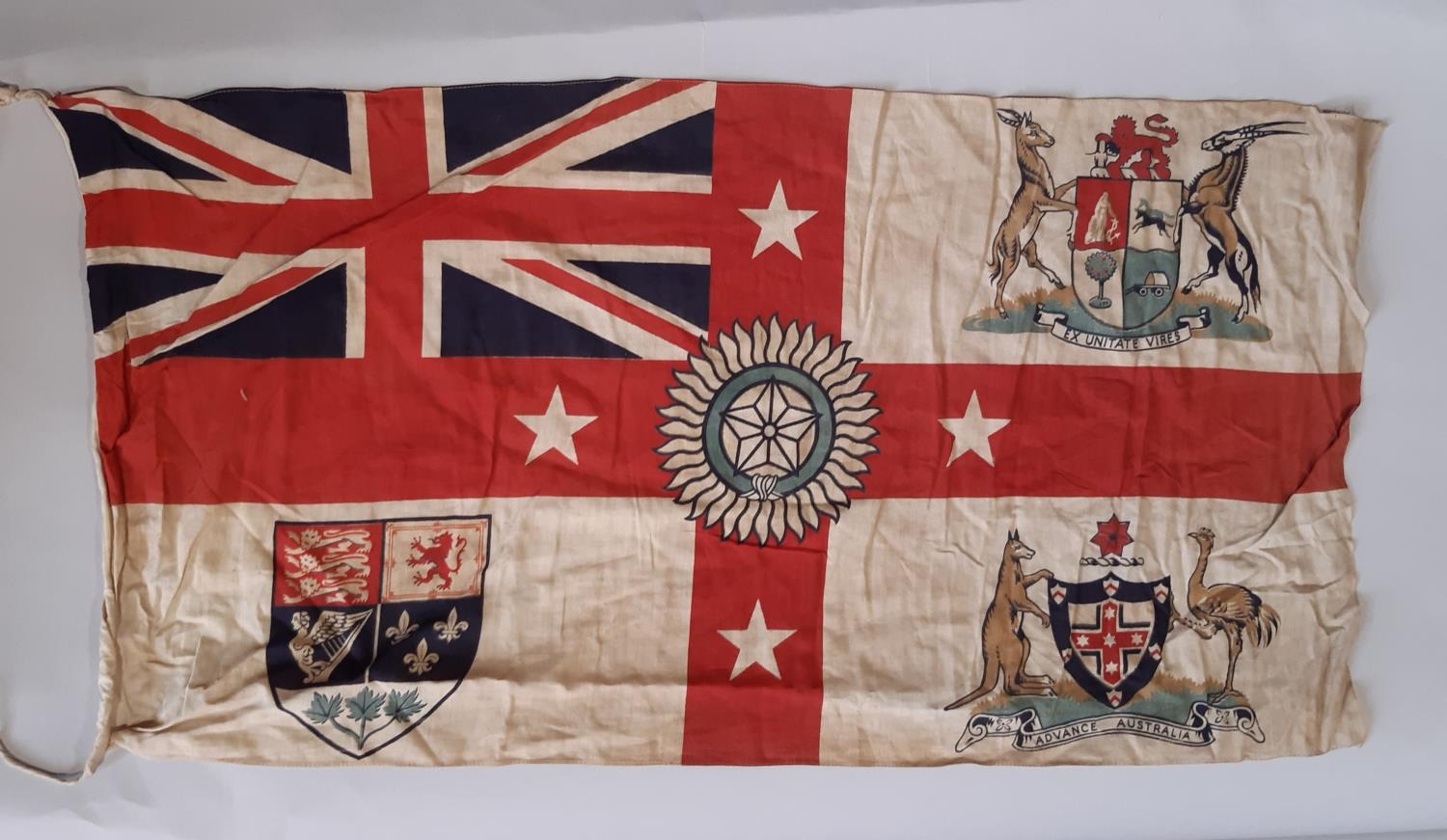 Vintage Empire Royal Standard Bunting, with emblems of Australia, South Africa, New Zealand, Canada, - Image 3 of 4