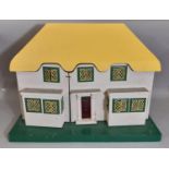 1930's dolls house probably by Triang, modelled on Y Bwthyn Bach 'The Little House', a miniature