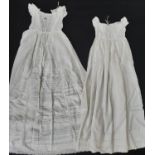 Eight late 19th/ early 20th century good quality baby gowns, mostly hand stitched, with various