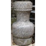 A polished granite pedestal 53 cm high