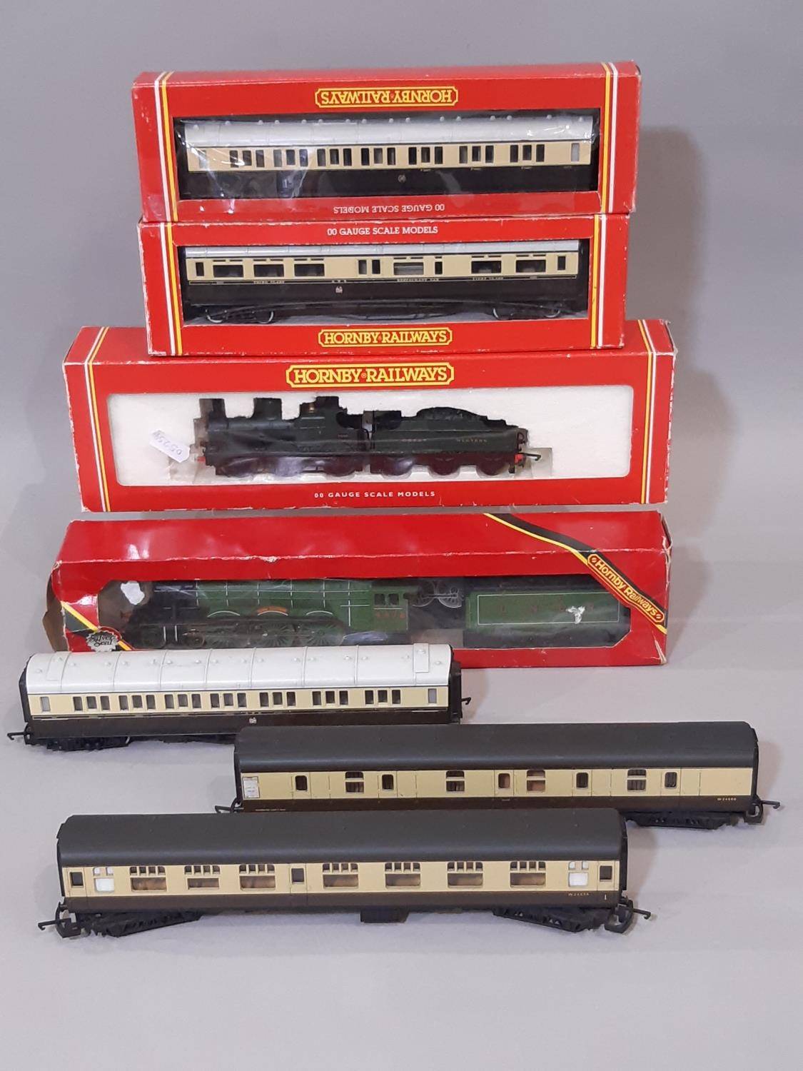 Hornby 00 gauge model railway items comprising boxed GWR Deans Goods locomotive R2064, 'The Flying