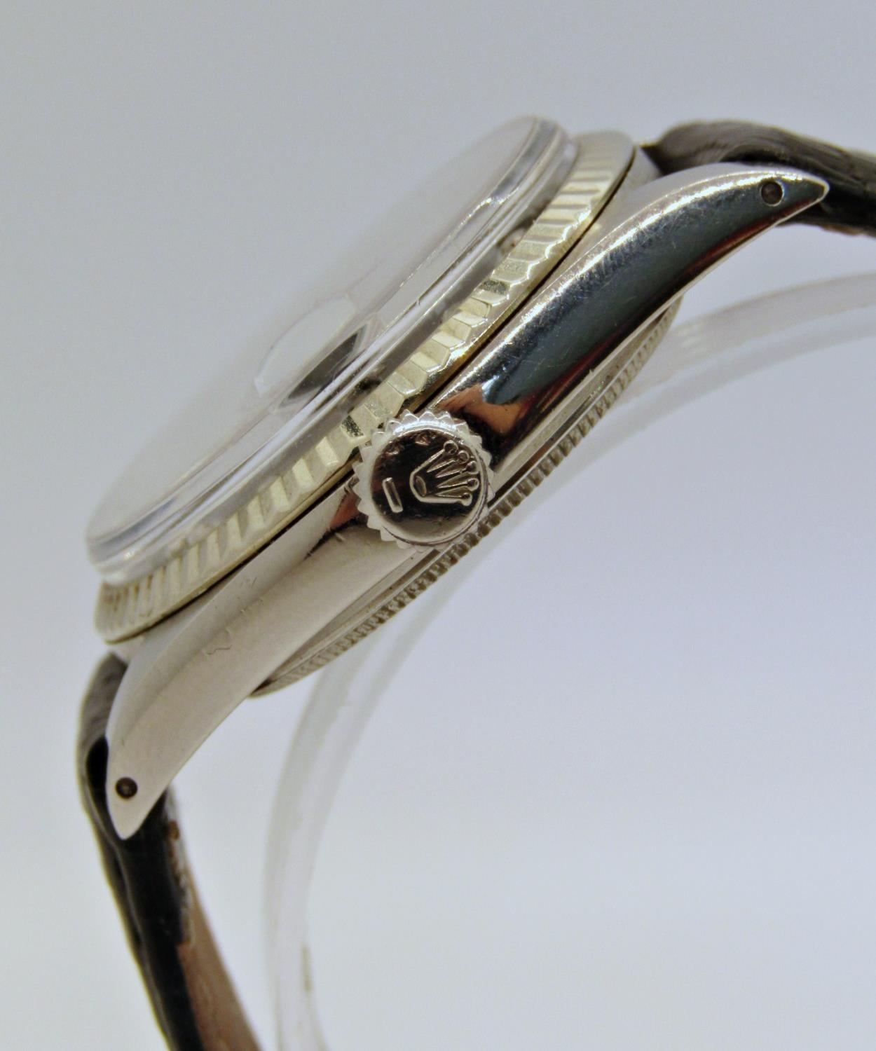 Rolex Oyster Perpetual date just with blue diamond dial, 1972, currently running - Image 3 of 5