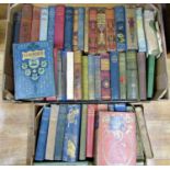 Two boxes of late 19th early 20th century books, most with decorative covers (2)