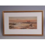 Thomas Sidney (19th/20th century) - 'Bosham, Sussex', watercolour on paper, 19 x 44 cm, signed and