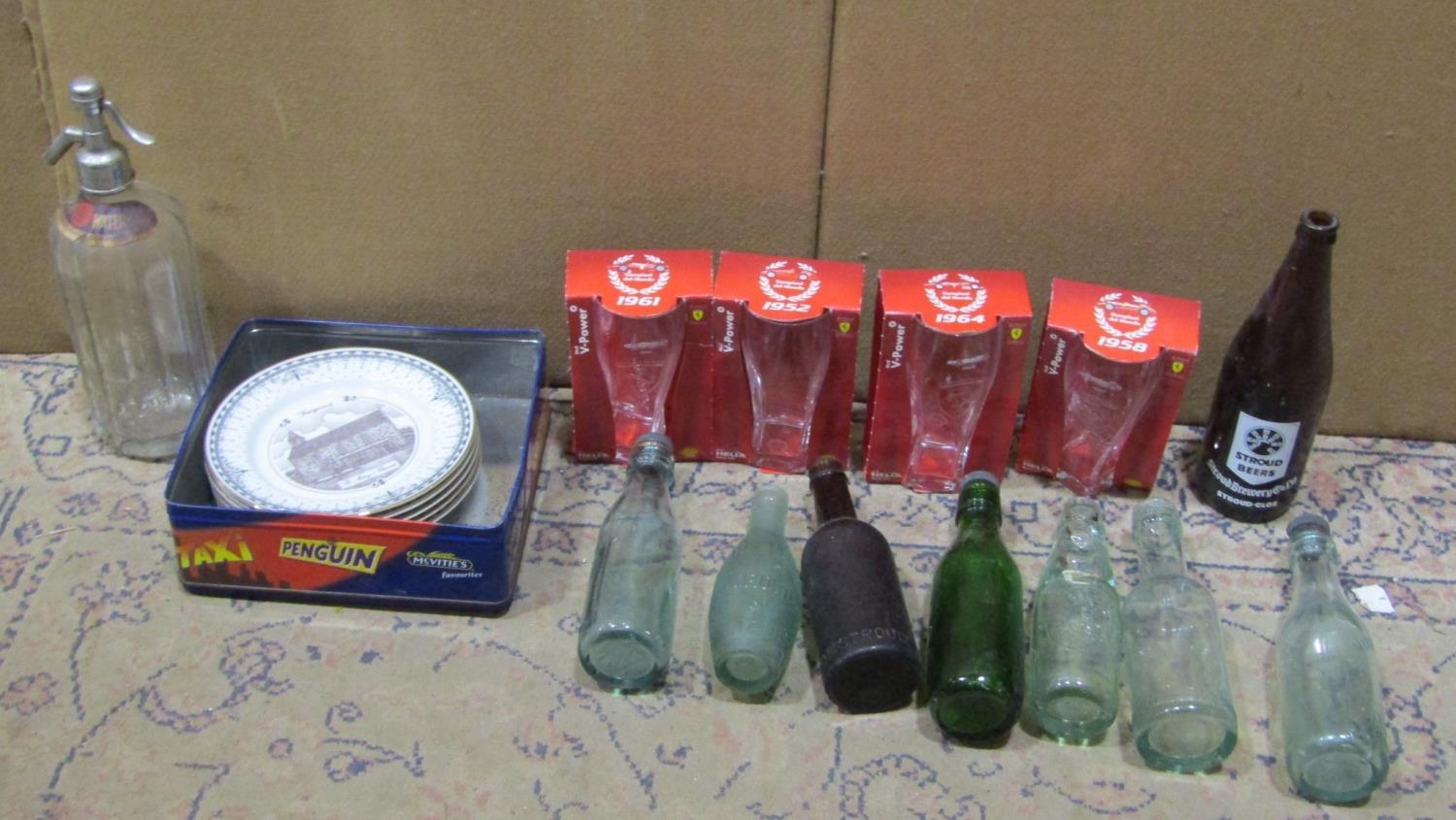 A small collection of vintage Stroud Brewery glass beer bottles, soda syphon, five limited edition - Image 2 of 2