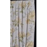 1 pair curtains from Laura Ashley Home range with honeysuckle floral print, lined with pencil
