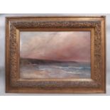 Alfred J. Warne-Browne (c.1855-1915) Coastal Sunset, oil on canvas, signed lower left, 76 x 51 cm,