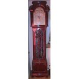 A fine quality mahogany longcase clock c.1890, the case with glazed panel door and astragal
