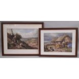 After Myles Birket Foster (1825-1899) - Two coloured lithographs, monogram in print, both framed and