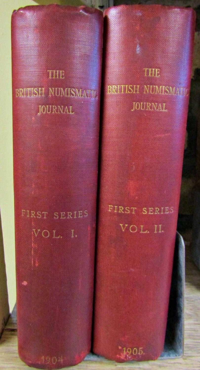 The British Numismatic Journal (firsts series) volumes 1 and 2, published 1904 and 1905