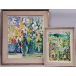 Two 20th century oil paintings: Patricia Clarke - 'The Colour of Spring', signed lower right and