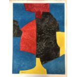 After Serge Poliakoff (1900-1969) - Composition Red, Blue, Yellow and Black', lithograph in colours,