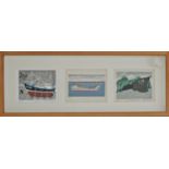 BARBARA VINCENT (20TH CENTURY CONTEMPORARY) SET OF THREE LITHOGRAPHS 'CO451', 'Cargo Boat', and '