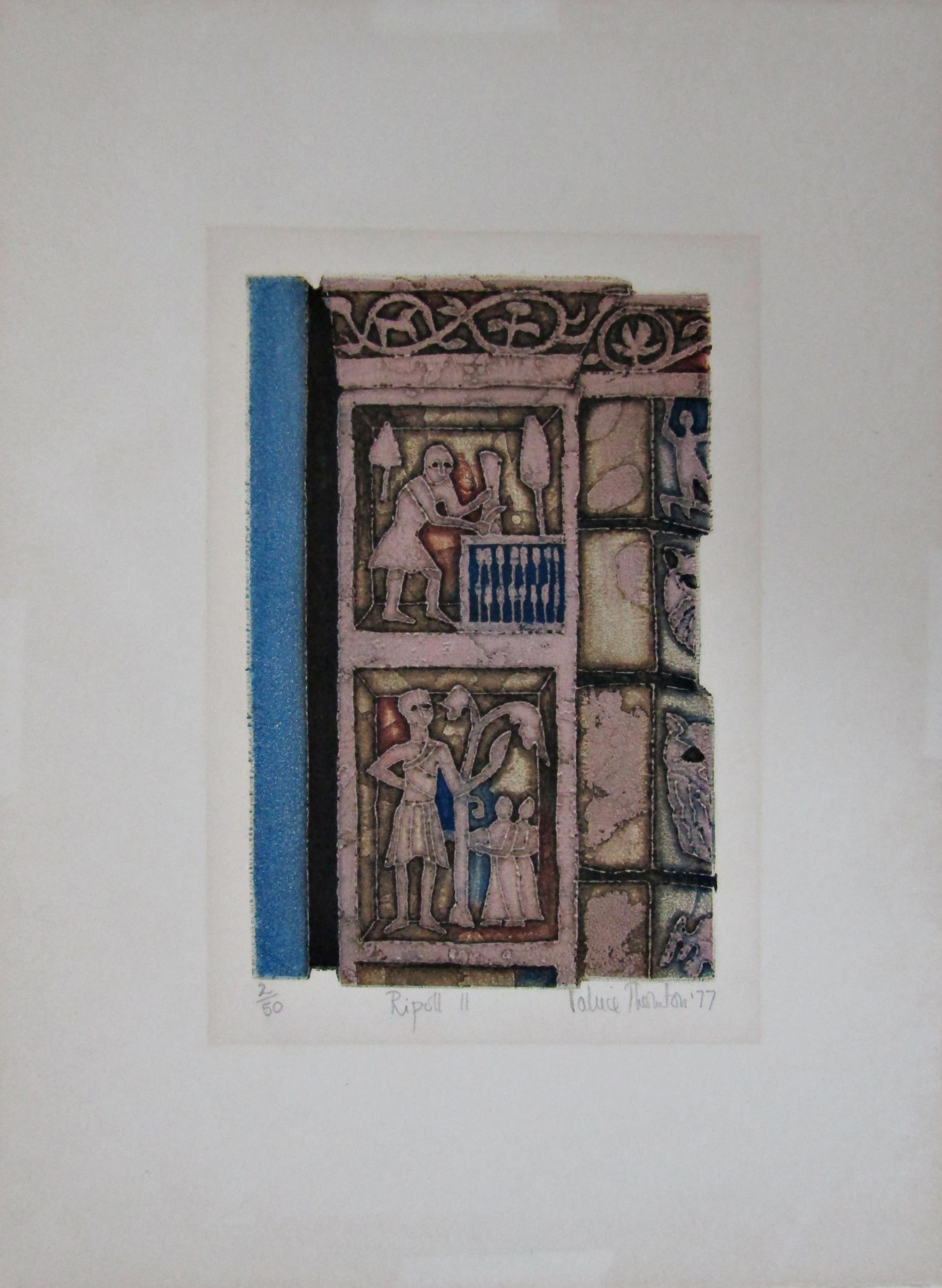 VALERIE THORNTON (1931-1991) 'RIPOLL' etching and aquatint, signed, titled, numbered and dated