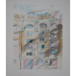 CHLOE CHEESE (b.1952) 'GUN WHARVES, WAPPING HIGH STREET' lithograph in colours, signed, titled and