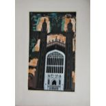 WALTER HOYLE (1922-2000) 'KINGS COLLEGE CHAPEL' lithograph, artist's proof, signed and titled 97cm x