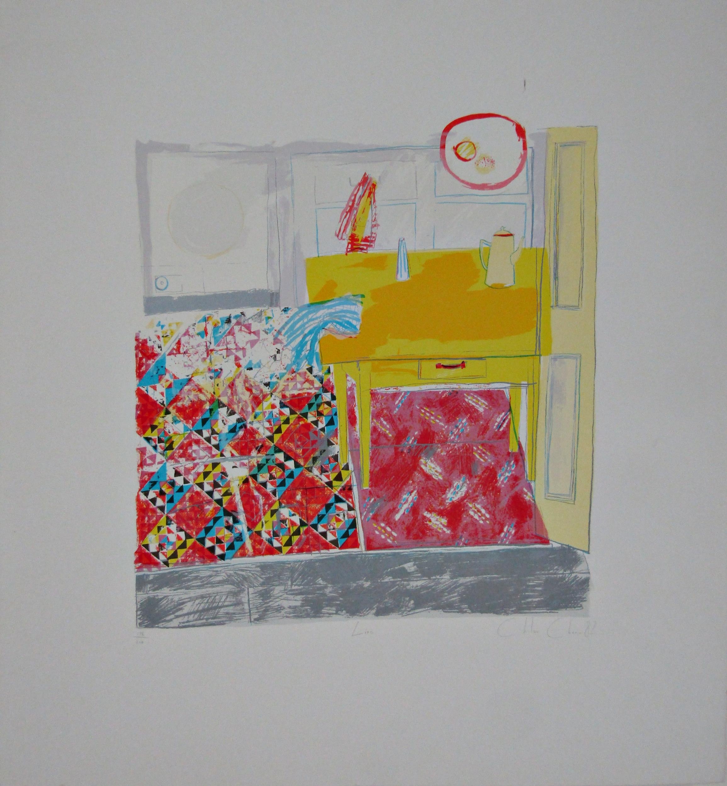 CHLOE CHEESE (b.1952) 'LINO' lithograph in colours, signed, titled numbered and dated 2000 in pencil