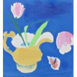 CHLOE CHEESE (b.1952) 'PINK TULIPS & SEASHELL' lithograph in colours, signed, titled, numbered and