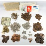 Pre 1947 shillings (16), 6d?s (50), 3d?s (5) (£2.31), pre 1920 silver coins (38), post 1946,