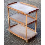 Ercol light elm 3-tier tea trolley, W 71cm