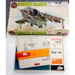 Airfix Hawker Harrier 1/24th model kit, boxed, Striker Five-a-side football with a kick game and