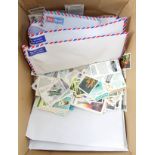 Stock book containing Elizabeth II British and other postage stamps mainly from Australia, Brunei,