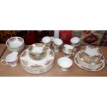 A Colclough bone china dinner service comprising 8 dinner plates, 8 soup bowls, 8 dessert plates,