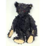 Steiff replica Titanic black plush bear with articulated limbs, no. 580 of a limited edition, H 49cm