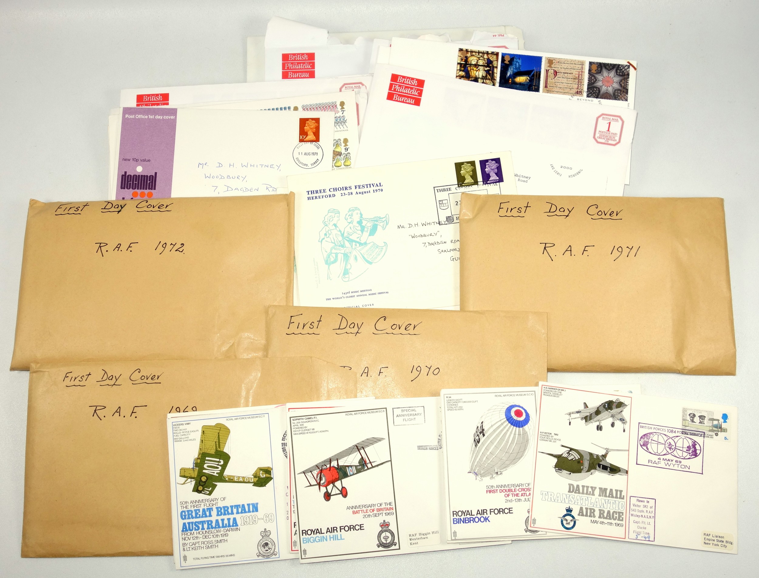 Thames album containing 80 First Day covers from 1969-80, album with 76 First Day covers from 1981-