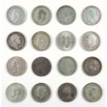 Halfcrowns, 1817, 1829, 1836, 1887 (2), 1904, 1907, 1914 (2), 1918, 1919, 1925 and 4 later coins (