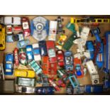 A good quantity of mostly Corgi playworn diecast vehicles and model toys