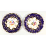 A pair of Royal Worcester Plates painted by Ernest Phillips, dated 1905 and 1909 respectively, the