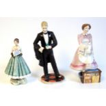 Two late 20th century Royal Worcester porcelain figurines ?Upstairs Downstairs Gentleman of the