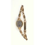 Lady?s Rotary bracelet watch with a silvered oval dial and baton markers enclosing a quartz