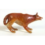 Alan Caiger-Smith (1930-2020), a rare studio model of a fox, tinted lustre with painted markings