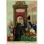 Early 19th century English School ?The Casting Vote or the Independent Speaker? coloured engraved