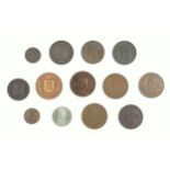 Isle of man penny, 1839, e.f., (fractional marks), Guernsey and Jersey coins and an Irish