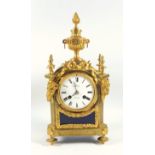 19th century French mantel clock with a circular white enamelled dial inscribed ?Rollin, A Paris?,