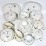 KPM Krister porcelain part tea and dinner service comprising 2 teapots, 2 oval platters, 2 dinner