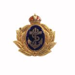 9ct gold Royal Navy sweetheart brooch with enamel decoration, gross 3.7 grams