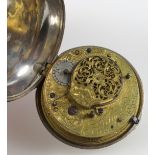 Regency pocket watch with a white enamelled dial enclosing a fusee movement inscribed ?Paterson, N,