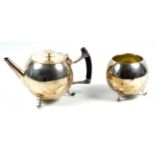 Christopher Dresser - A late Victorian Christopher Dresser design, silver plated spherical teapot,