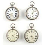 Victorian pocket watch with a white enamelled dial inscribed ?Improved Patent? and seconds dial