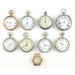 Military pocket watch with a white enamelled dial and seconds dial enclosing a Swiss top-wind