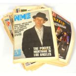 A large selection of New Musical Express Magazines (NME) covering years 1985, 86, 87, 88 (complete)