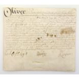 Cromwellian manuscript on vellum of Letter of Administration granted to Anne Bennett relict and sole