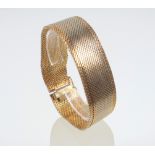 Foreign Milanese style two-tone metal bracelet (probably silver), 20.6 x 2.2cm, 53.2grs (a/f)