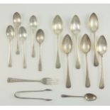 Set of 6 silver Old English pattern grapefruit spoons, each initialled 'C', by CB&S, Sheffield 1925,