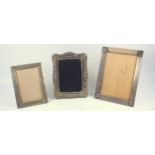 Two Peruvian white metal mounted rectangular photograph frames, stamped 925, 20.2 x 15.4cm and 15.